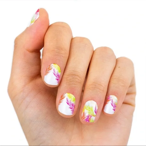 *Retired* Color Street: Frond of You | Tropical Summer Island Neon White Palm - Picture 8 of 10